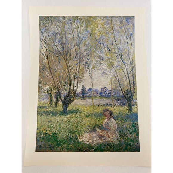 Claude Monet, Woman Seated under the Willows, Print, Book Page, Painting - Picture 1 of 2